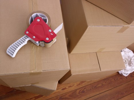 Packed household items prepared for long-term storage in Parkroyal