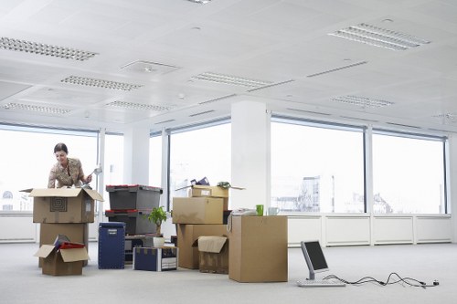 Packed moving boxes prepared for Parkroyal house removals