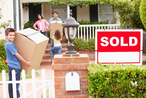 Apartment moving team handling furniture during flat removals in Parkroyal
